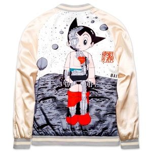 BAIT x Astro Boy Men Moon Premium Souvenir Jacket (Gold/White)